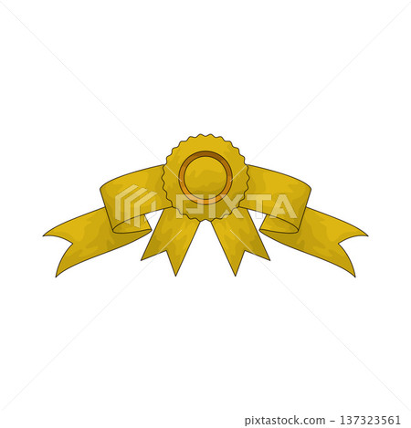 Illustration of Medal with Ribbon Illustration of Medal with Ribbon 137323561