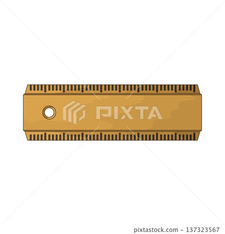 Illustration of Wooden Ruler Illustration of Wooden Ruler 137323567