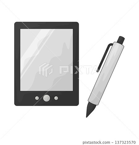 Illustration of Drawing Tablet Illustration of Drawing Tablet 137323570