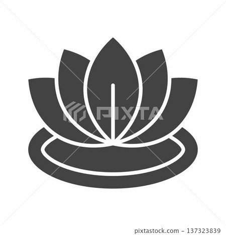 Lotus Flower icon. Suitable for mobile apps, web apps and print media. 137323839