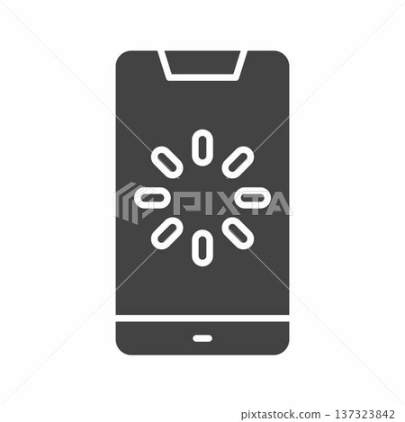 Loading spinner icon. Suitable for mobile apps, web apps and print media. 137323842