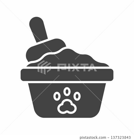 Litter box icon. Suitable for mobile apps, web apps and print media. 137323843