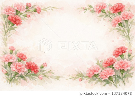 畫框材質：康乃馨水彩畫 137324078