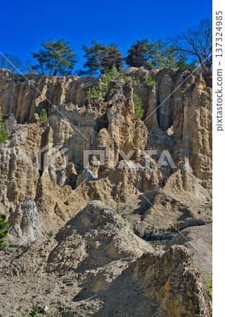 "Awa Earth Pillars" in Awa City, Tokushima Prefecture "Awa Earth Pillars" in Awa City, Tokushima Prefecture 137324985