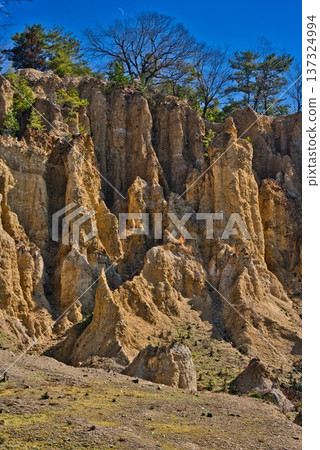 "Awa Earth Pillars" in Awa City, Tokushima Prefecture "Awa Earth Pillars" in Awa City, Tokushima Prefecture 137324994