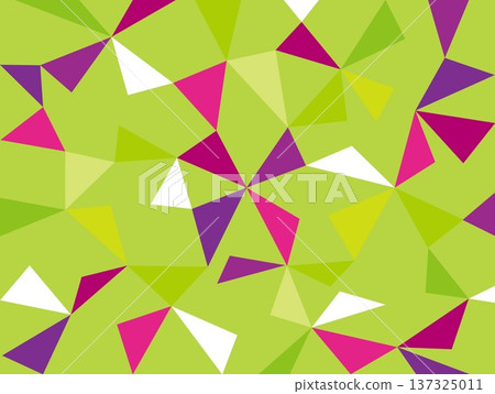 Geometric pattern, triangle, green 137325011