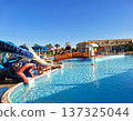 Children's swimming pool with water slides 137325044