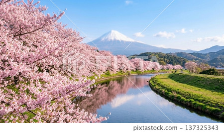 【AI生成】富士山與櫻花 0702503 【AI生成】富士山與櫻花 0702503 137325343