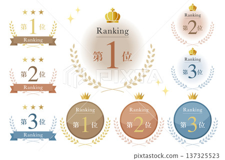 一款設計時尚的排名框,飾以月桂花環和柔和的色彩。 一款設計時尚的排名框,飾以月桂花環和柔和的色彩。 137325523