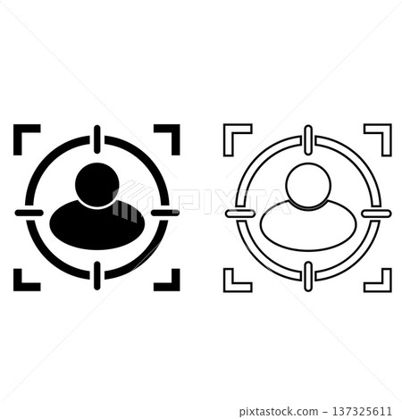 Focus Customer icon. Customer centricity sign. Focus on client symbol. flat style. 137325611