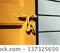 Yellow Metal Lock in Sunlight 137325650