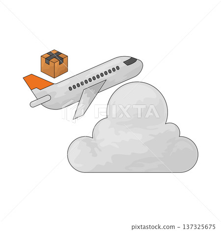 Illustration of Cargo Airplane 137325675