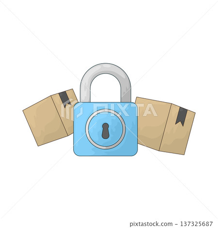 Illustration of Secure Parcel Illustration of Secure Parcel 137325687