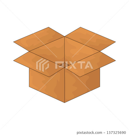Illustration of Open Box Illustration of Open Box 137325690