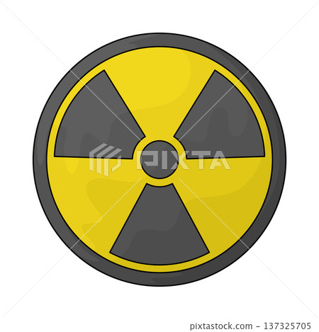 Illustration of Radiation Symbol Illustration of Radiation Symbol 137325705