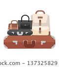 Stack Of Luggage And Bags 137325829