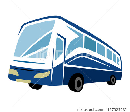 Illustration of sightseeing bus 137325981
