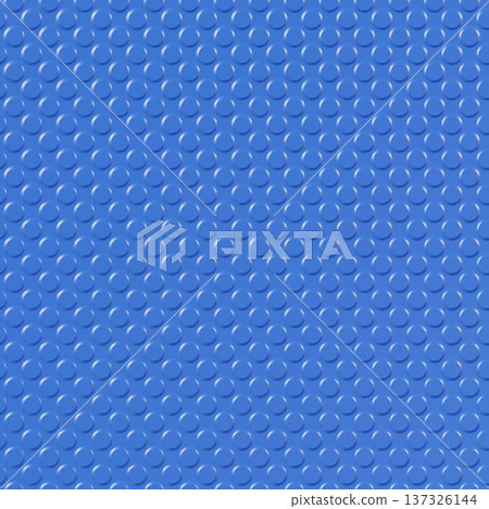 Blue Metal Texture with Raised Circles Geometric Pattern Background. 3D rendering illustration 137326144