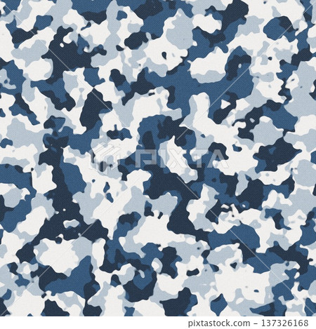 Blue And White Military Camouflage Fabric Texture Background. 3D rendering illustration Blue And White Military Camouflage Fabric Texture Background. 3D rendering illustration 137326168