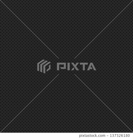 Black Perforated Leather Texture with Evenly Spaced Dot Pattern. 3D rendering illustration 137326180