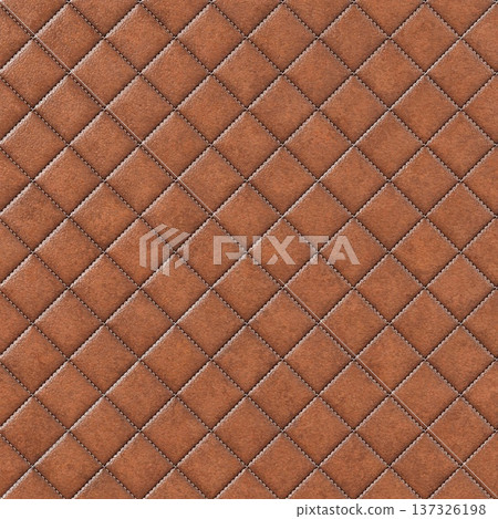 Brown Quilted Leather Texture Background with Classic Diamond Stitching Pattern Illustration Brown Quilted Leather Texture Background with Classic Diamond Stitching Pattern Illustration 137326198