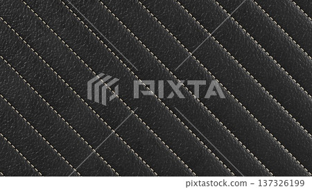 Black Leather Texture with Parallel Diagonal Stitching Pattern Luxury Upholstery Background Illustration Black Leather Texture with Parallel Diagonal Stitching Pattern Luxury Upholstery Background Illustration 137326199