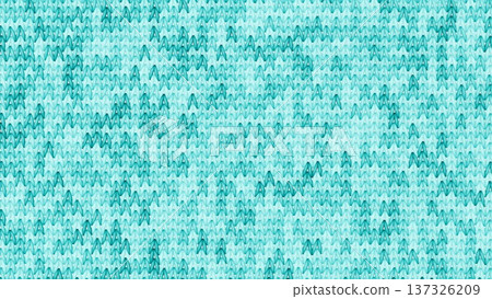 Soft teal blue knitted wool texture background with traditional V stitch yarn pattern for winter fashion and comfort Soft teal blue knitted wool texture background with traditional V stitch yarn pattern for winter fashion and comfort 137326209