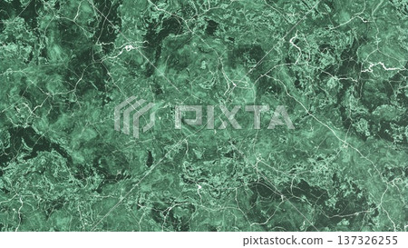 Deep green malachite marble texture with intricate white veins for exotic luxury background and decor 137326255