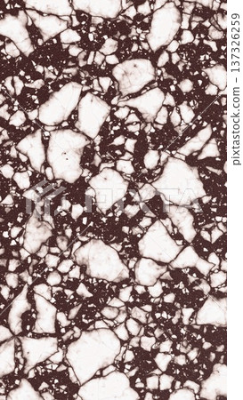 Rustic terrazzo texture with white marble chunks on dark brown background for vintage interior decor Rustic terrazzo texture with white marble chunks on dark brown background for vintage interior decor 137326259