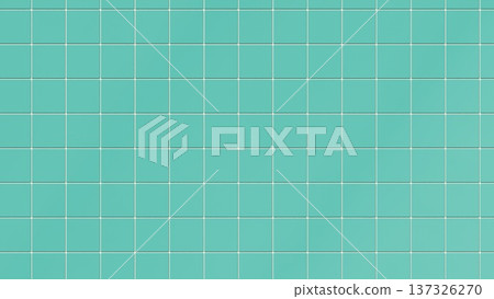 Teal blue square tile texture background with clean modern aesthetic for bathroom or kitchen design Teal blue square tile texture background with clean modern aesthetic for bathroom or kitchen design 137326270