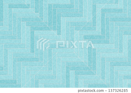 Light blue herringbone ceramic tile pattern texture 137326285