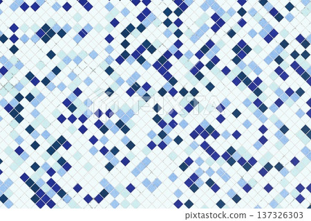 Blue and white mosaic tile texture pattern for bathroom and spa interior wall decoration Blue and white mosaic tile texture pattern for bathroom and spa interior wall decoration 137326303