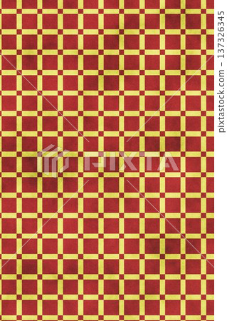 Red and yellow plaid fabric texture background with checkered pattern for kitchen or picnic tablecloth. Red and yellow plaid fabric texture background with checkered pattern for kitchen or picnic tablecloth. 137326345