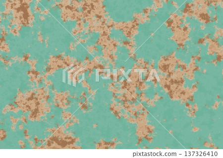 Abstract teal and tan distressed texture background with organic shapes and weathered vintage paint effect. Abstract teal and tan distressed texture background with organic shapes and weathered vintage paint effect. 137326410