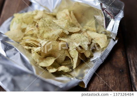 Seaweed salt potato chips snacks for the party Seaweed salt potato chips snacks for the party 137326484