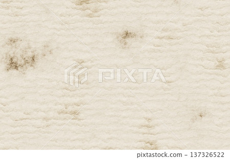 Cream colored stained paper with wavy organic texture background illustration. 137326522