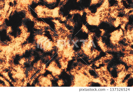 Abstract fiery molten lava or orange marble texture background illustration. 137326524