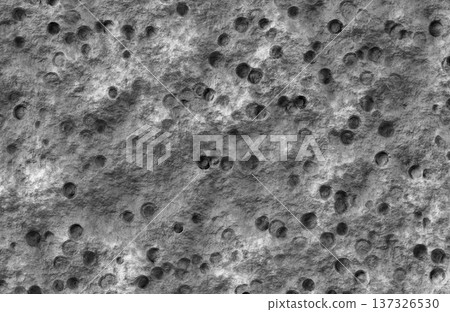 Grey moon surface texture with many craters and rocky lunar landscape background illustration. Grey moon surface texture with many craters and rocky lunar landscape background illustration. 137326530