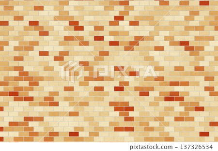 Modern multi colored brick wall texture with beige orange and brown masonry background. Modern multi colored brick wall texture with beige orange and brown masonry background. 137326534