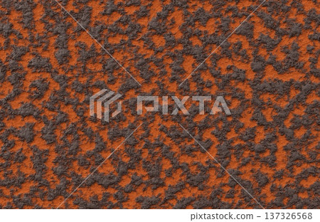 Abstract orange and black weathered wall texture with rustic mossy or lichen pattern design. 137326568
