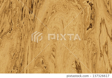 Polished light brown burl wood texture with swirling organic grain patterns. Polished light brown burl wood texture with swirling organic grain patterns. 137326617