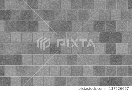 Grey square stone block wall or concrete tile texture background. 137326667