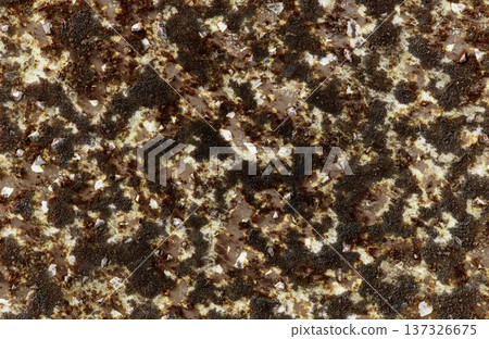 Abstract earthy brown and mossy textured ground surface background. Abstract earthy brown and mossy textured ground surface background. 137326675