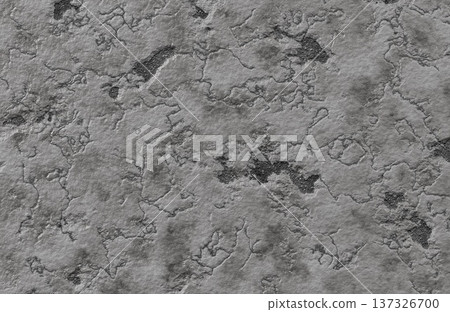 Dark grey cracked stone concrete surface texture with deep fissures. 137326700