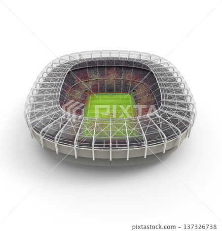 Soccer stadium on white background 137326738