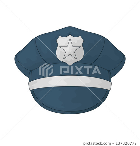 Illustration of Police Cap 137326772