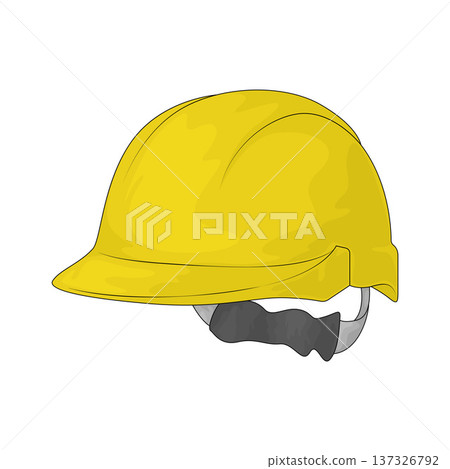Illustration of Safety Helmet Illustration of Safety Helmet 137326792