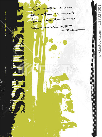 Grunge urban typography design with green paint and distressed textures Grunge urban typography design with green paint and distressed textures 137327001