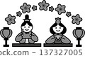 Monochrome illustration of Hinamatsuri 137327005