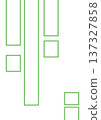 以綠色線條繪製的細長矩形構成的幾何圖案背景－簡約現代矩形圖案集錦 137327858